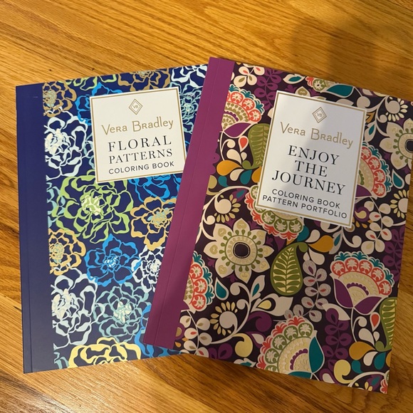 Vera Bradley Other - Vera Bradley Floral and Journey Coloring Books - Blue and Purple